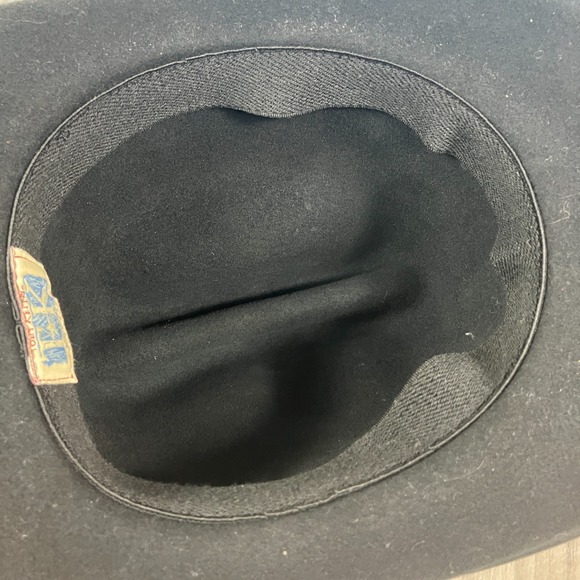 Toby Keith Black Cowboy Hat 100% Wool Printed Logo Leather Belted Accent - Picture 7 of 7